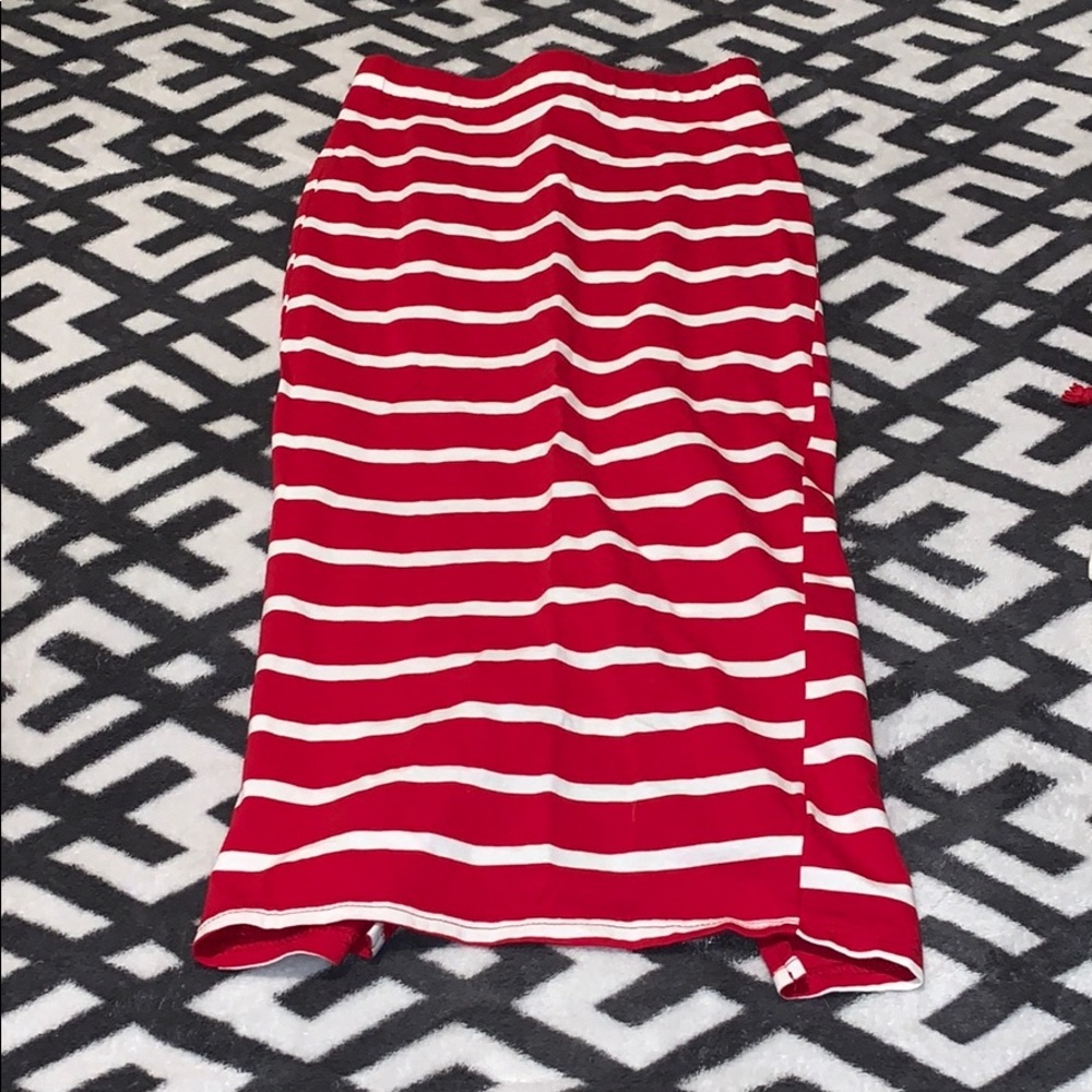 ✨SHEIN Red & White Striped Skirt✨